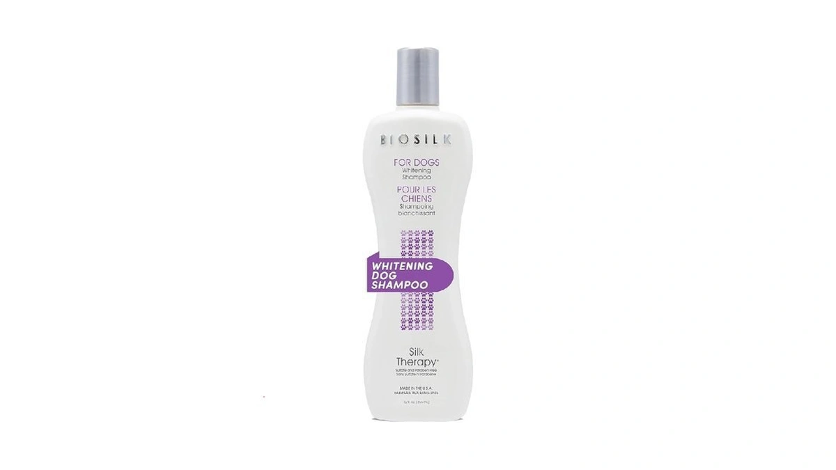 Biosilk Silk Therapy Whitening Dog Shampoo, Brightening Pet Shampoo With