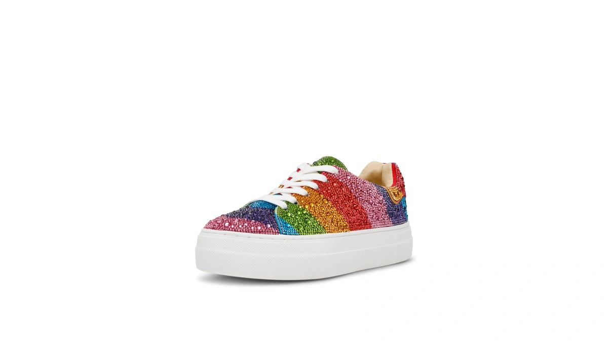 Betsey Johnson Women's Sidny Sneaker, Rainbow, 5.5