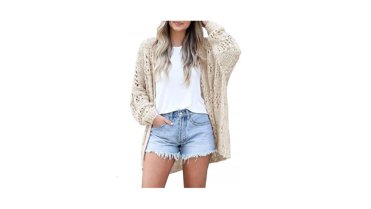 Ipmq Womens Crochet Open Front Cardigan Sweaters Boho Oversized Kimonos