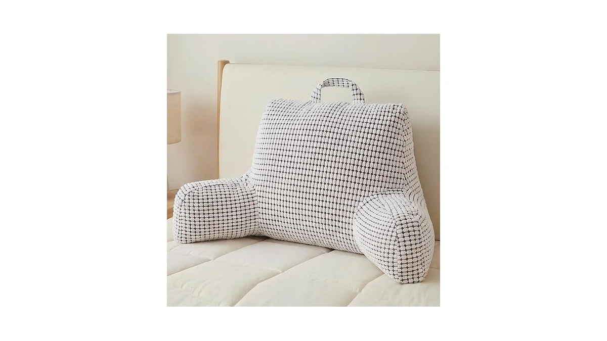 Noontide Reading Pillow With Top Handle,uniquely Designed Soft Fabric, Ergonomic