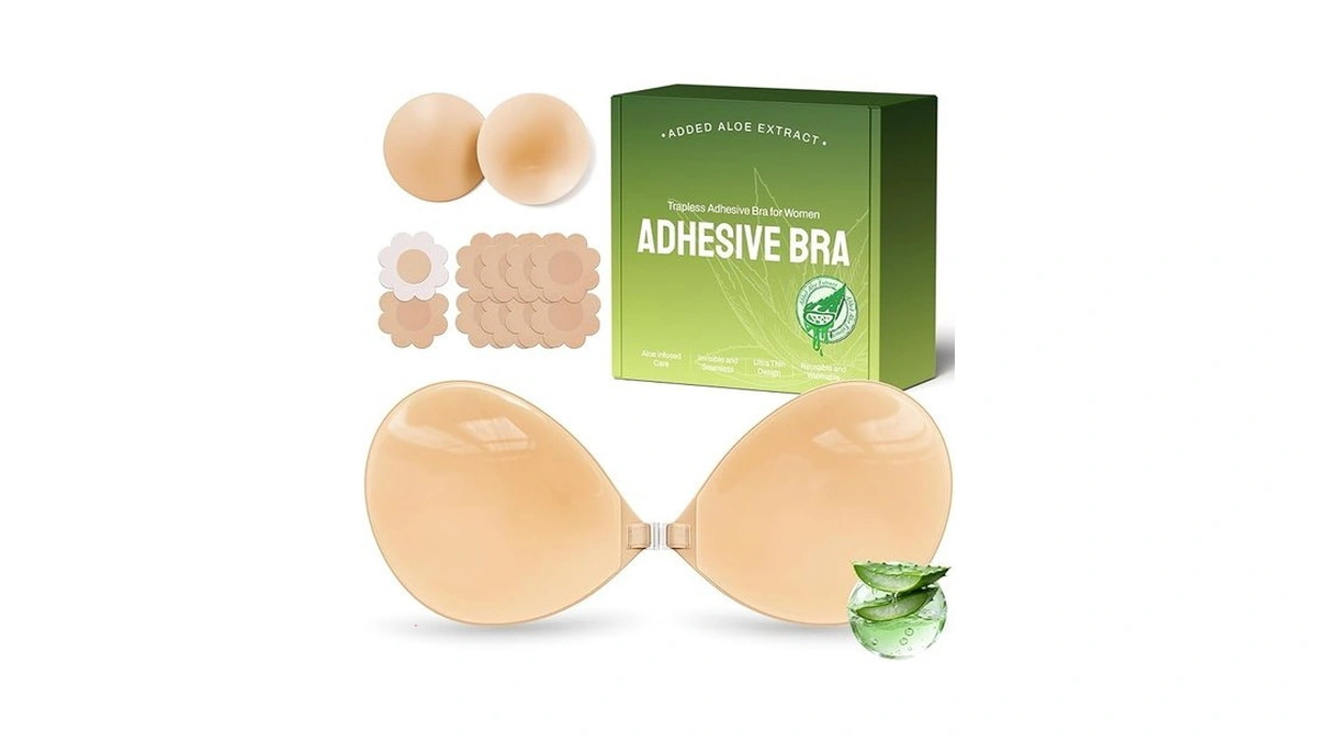 Mshalo Ultra Invisible Sticky Bra Push Up, Strapless Adhesive Bra