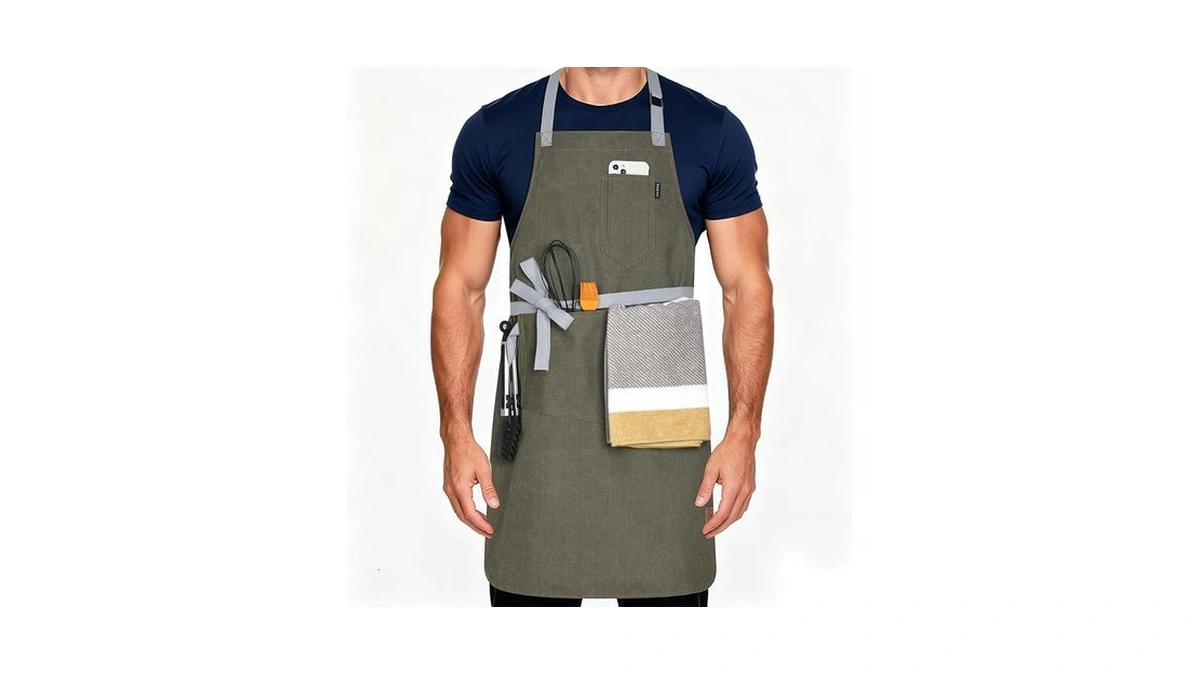 Bound Duo Aprons For Women With Pockets Adjustable Shoulder Strap,aprons