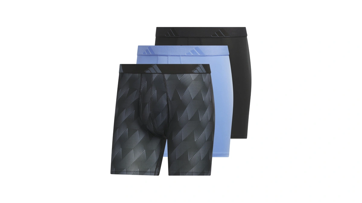 Adidas Men's Microfiber 3-pack Boxer Brief, Performance Boxer Briefs Underwear