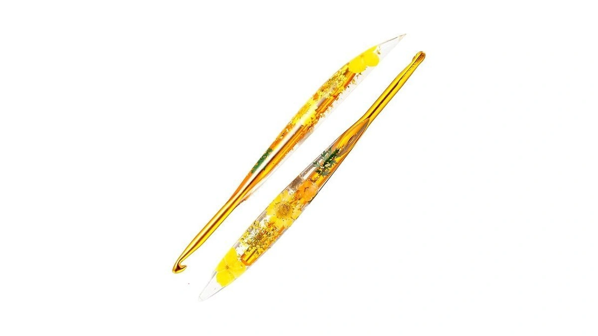 6mm Crochet Hooks,ergonomic Crochet Hook With Floral Resin Grips,stylish And