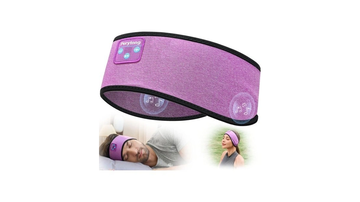 Perytong Sleep Headphones Bluetooth Headband Over On Ear Bluetooth 5.4