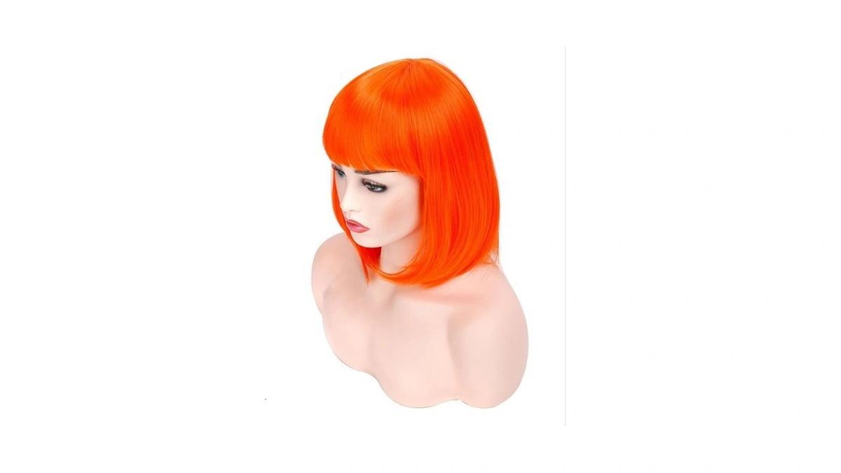 Morvally Short Straight Bob Wig Heat Resistant Hair With Blunt