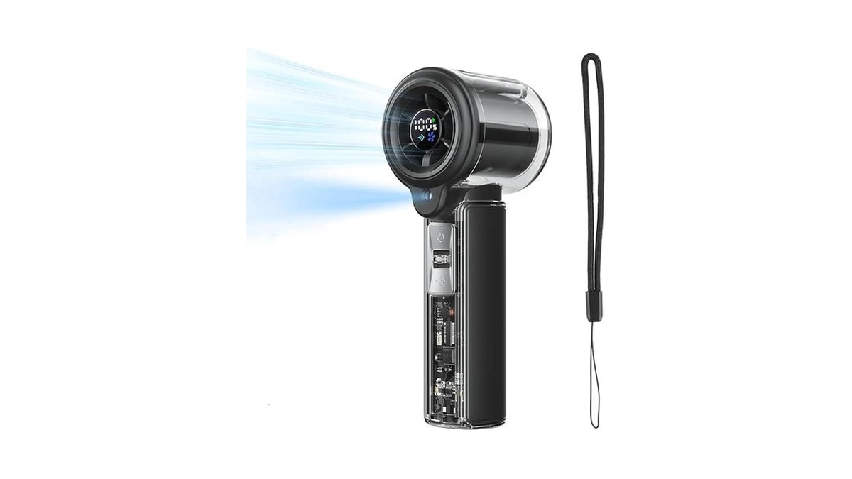 Cokunst Handheld Fan With Mist Spray, 1-100 Speed Toggle Button