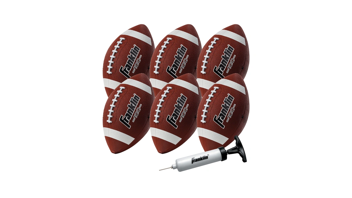 Franklin Sports Junior Footballs - Grip-rite 100 - Kids Junior