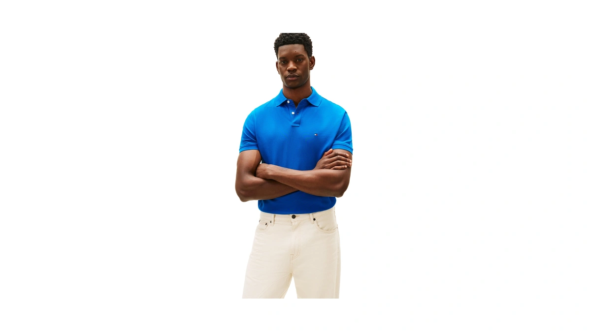 Tommy Hilfiger Men's 1985 Classic Short Sleeve Polo, Vibrant Indigo
