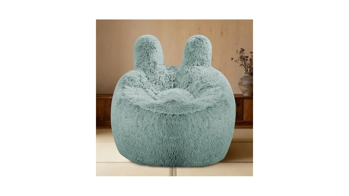 Aodenge Fluffy Bean Bag Chair For Kids, With Plush Faux