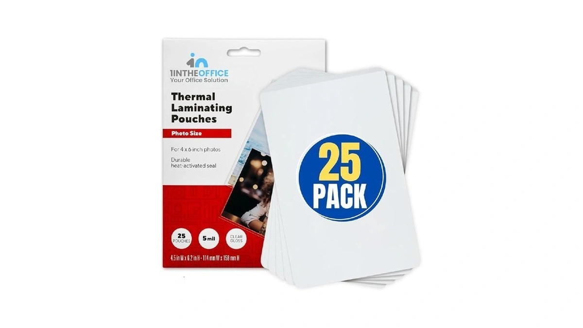 1intheoffice Thermal Laminating Pouches 4x6, Photo Laminating Pouch 4x6, 5