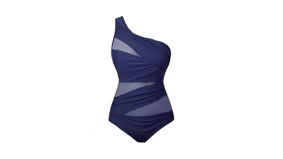 Runtlly Women's One Piece Swimsuits One Shoulder Tummy Control Swimwear