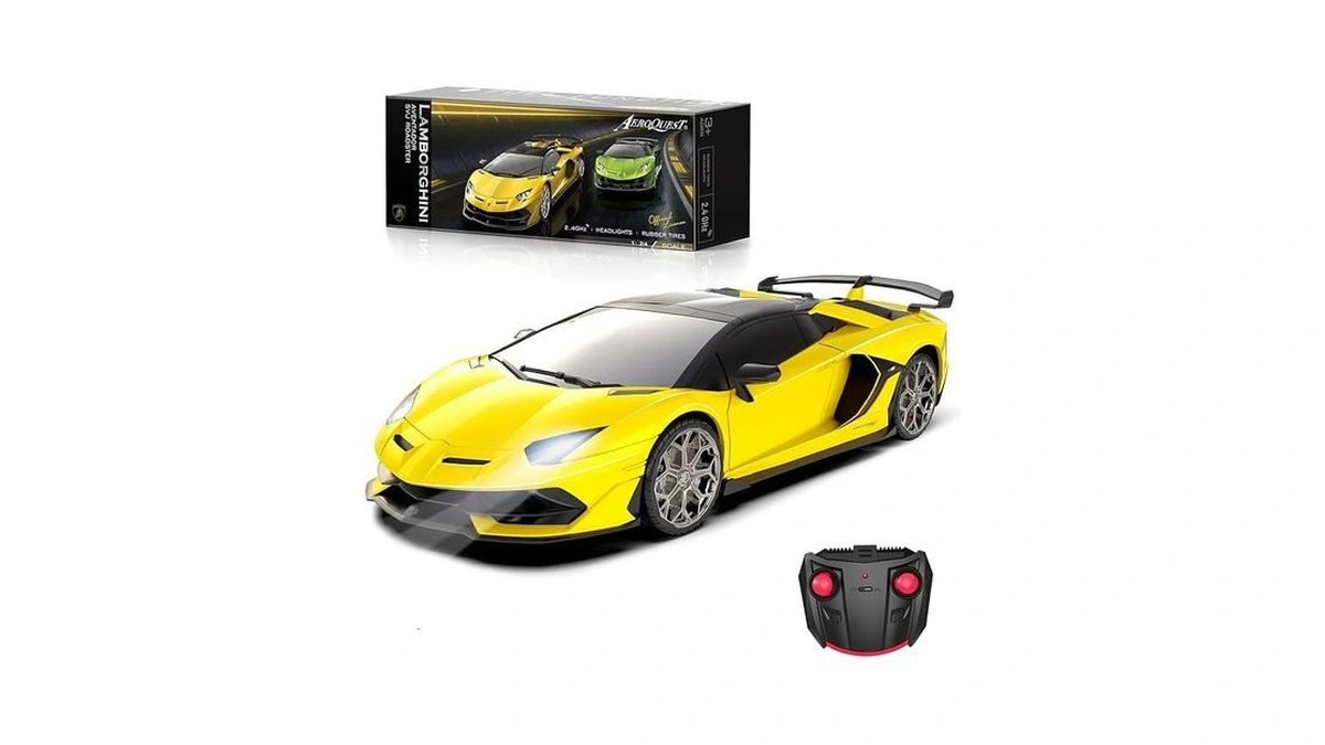 Aeroquest Lamborghini Remote Control Car, 1:24 Scale Electric Sport Racing