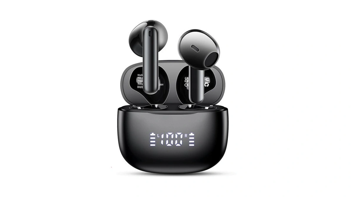 Aiearbu Wireless Earbuds, Bluetooth 5.3 Headphones, 48h Led Display Ear