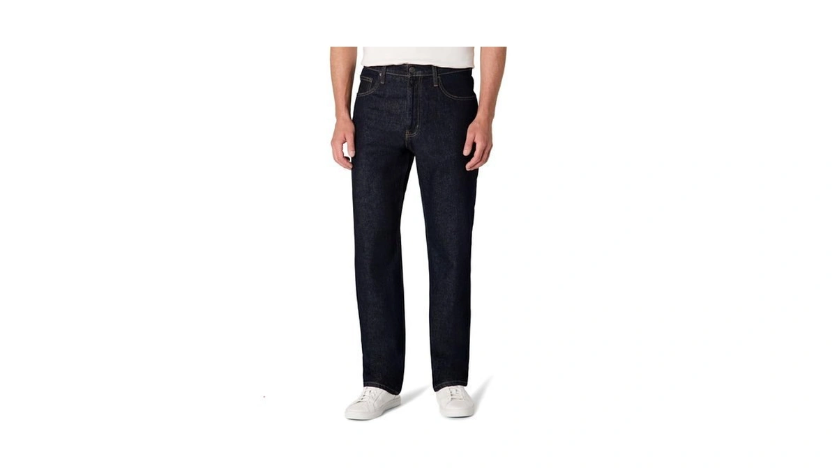 Amazon Essentials Men's Rigid Loose Fit Jeans, Rinse, 29w X