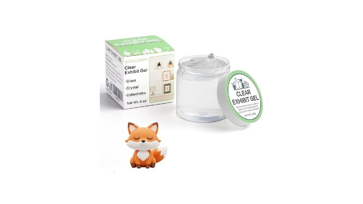 Goodleben Clear Exhibit Gel 6 Oz, Removable Adhesive Gel For