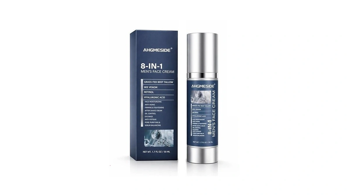 Ahgmeside 8-in-1 Face Cream For Men,anti-aging Daily Moisturizer With Hyaluronic