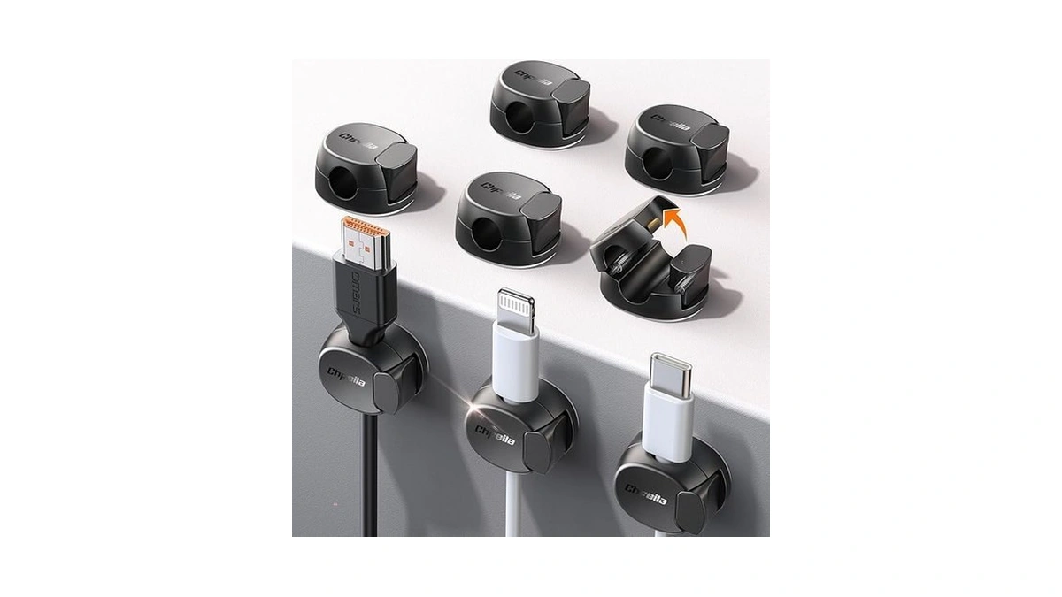 Chfeila 8 Pack Cable Clips [dual Spring & Clasp] Cable