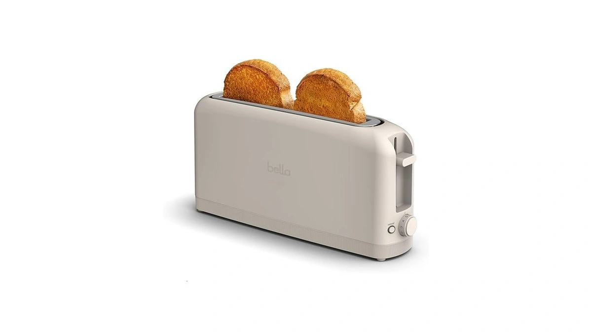 Bella 2 Slice Slim Toaster, Fits-anywhere™ Kitchenware, 6 Setting Shade