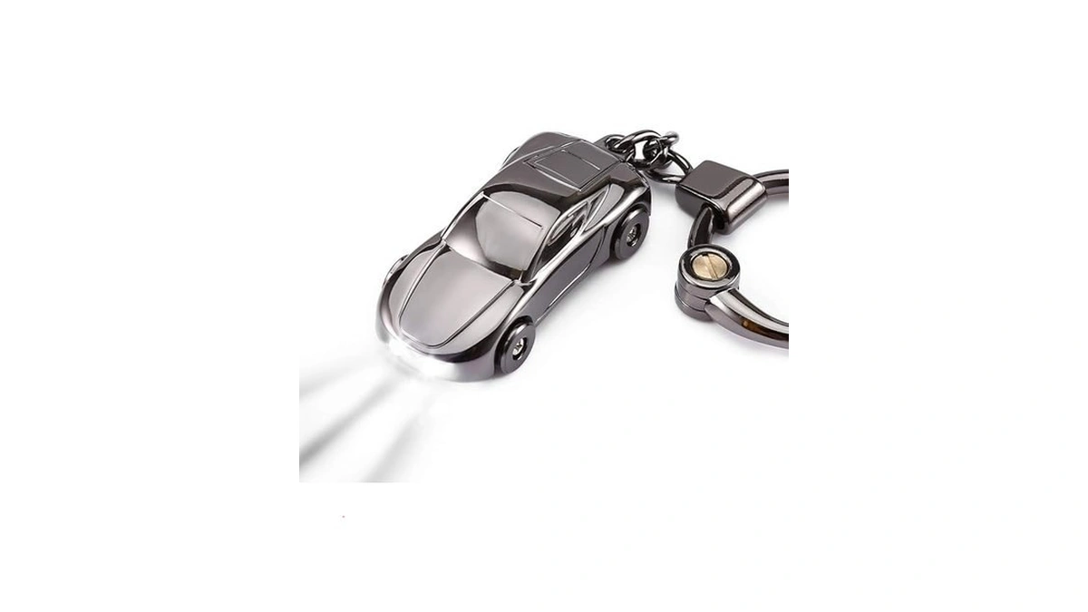 Somgem Creative Key Chain Car Keychain Flashlight With 2 Modes