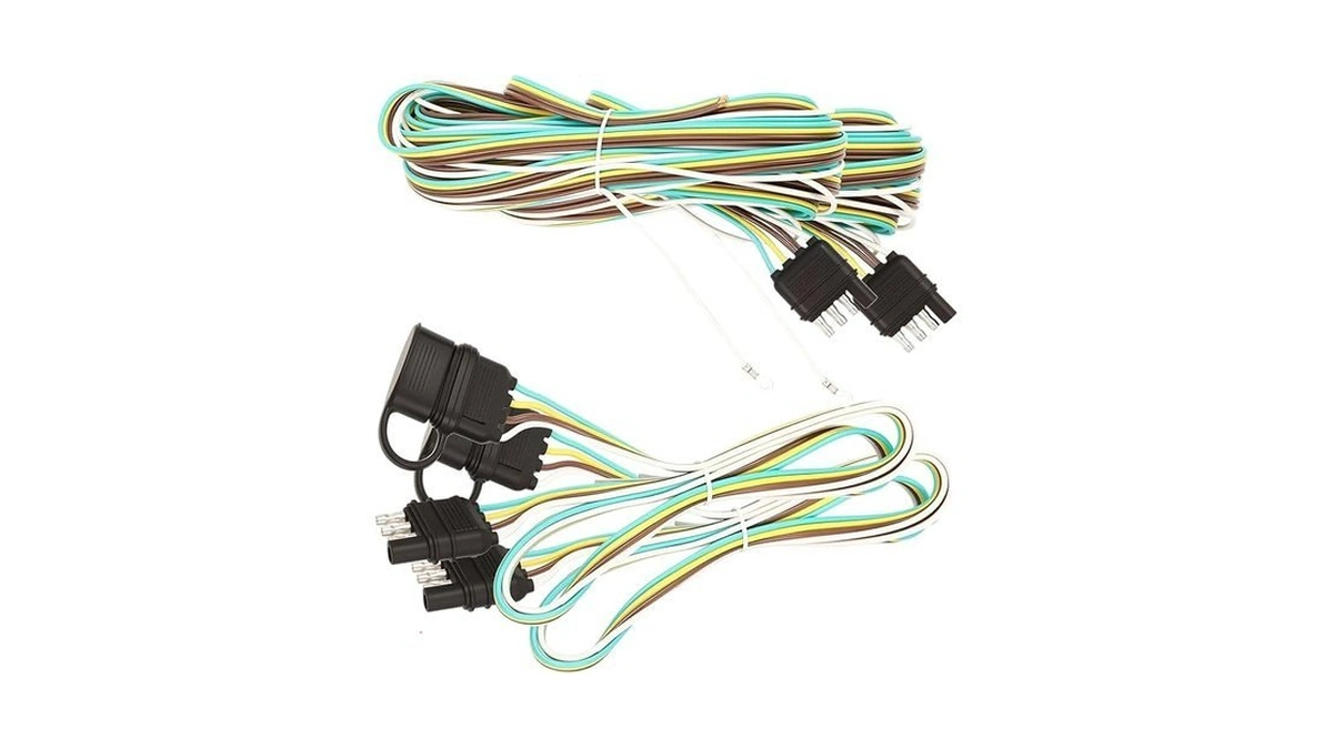 Newsun® 2 Sets 29ft 8.8m Extra Long Trailer Wiring Harness