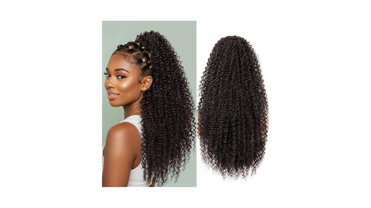 Chrshn Drawstring Ponytail Extension Long Kinky Curly Pony Tails Hair