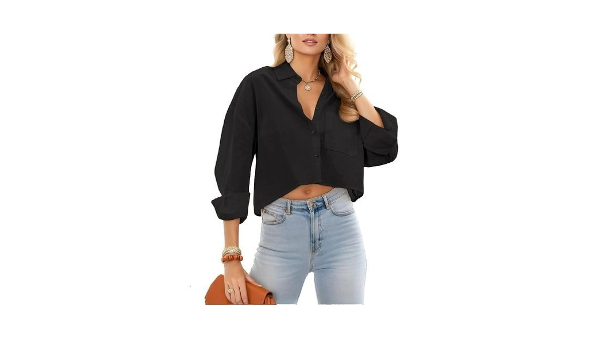 Jinkesi Button Down Shirts & Blouses For Women Long Sleeve