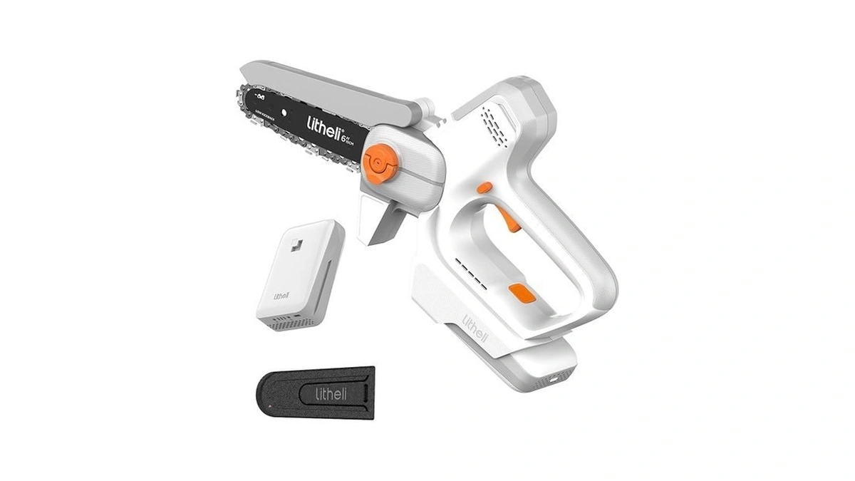Litheli 6-inch Mini Chainsaw Cordless, Battery Powered Handheld Electric Chainsaw