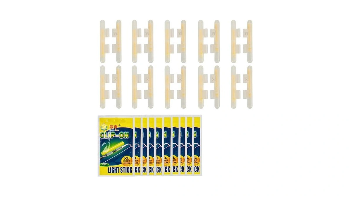 Qualyqualy Clip-on Fishing Glow Sticks For Pole, Fishing Rod Tip