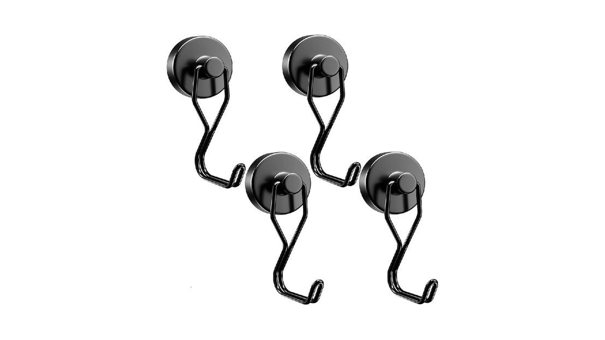 Ridegeek 100lbs Magnetic Hooks, Heavy Duty Neodymium Magnet Hooks, Magnets