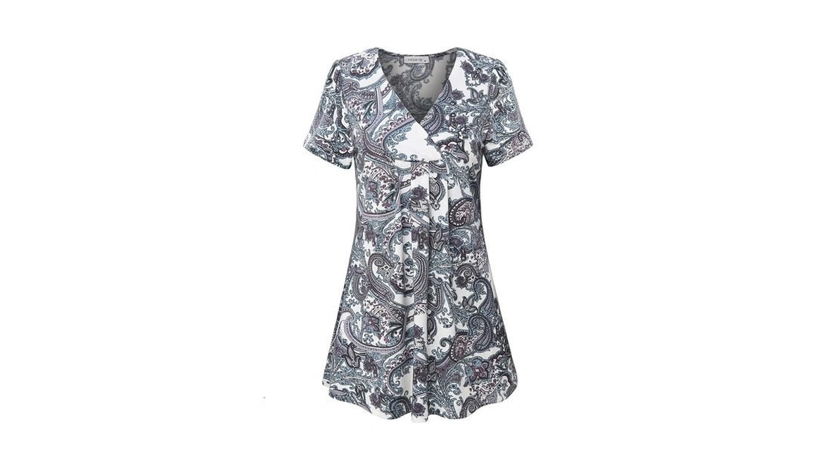 Moqivgi Boho Tops For Women, Ladies Short Sleeve Soft Lightweight
