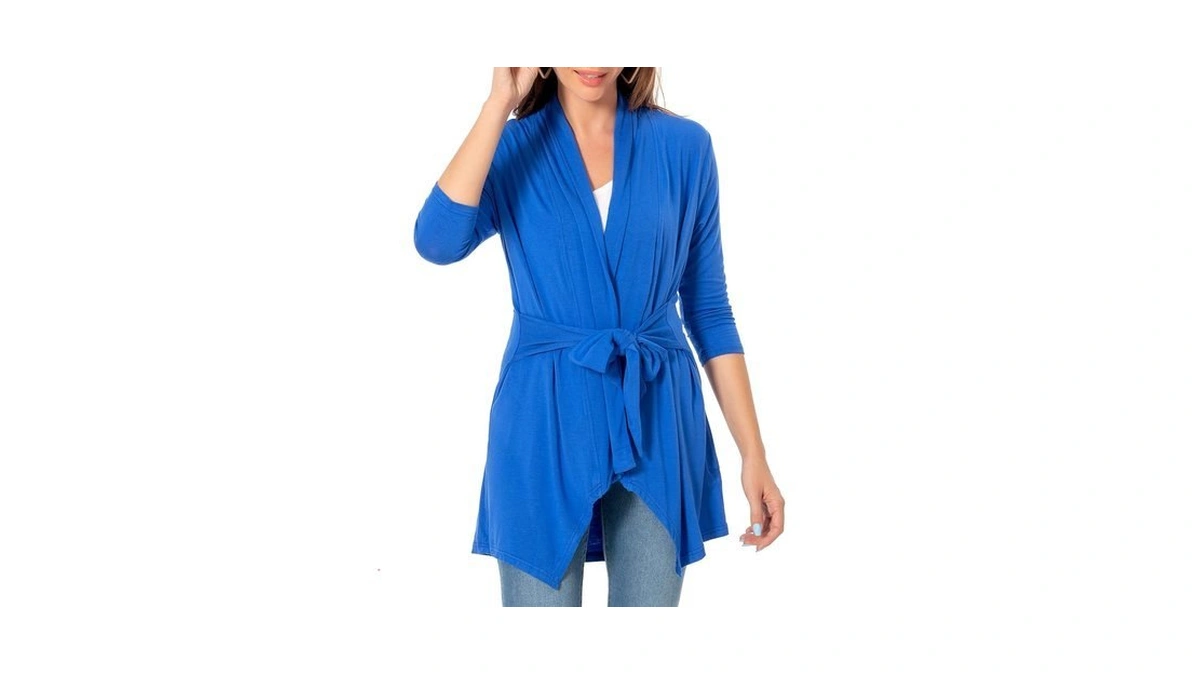 Moqivgi Womens Tops Dressy Open Front Business Casual Cardigan Office