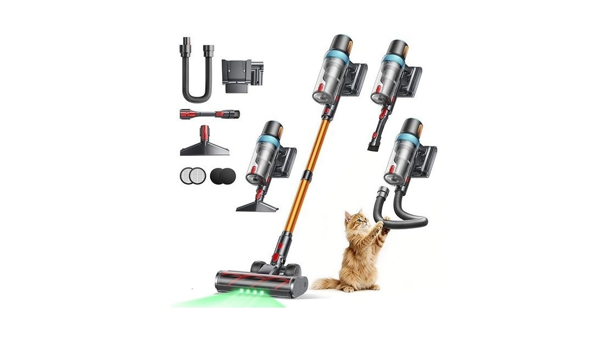 Cordless Vacuum Cleaner, 650w 55kpa 70mins Vacuum Cleaners For Home,