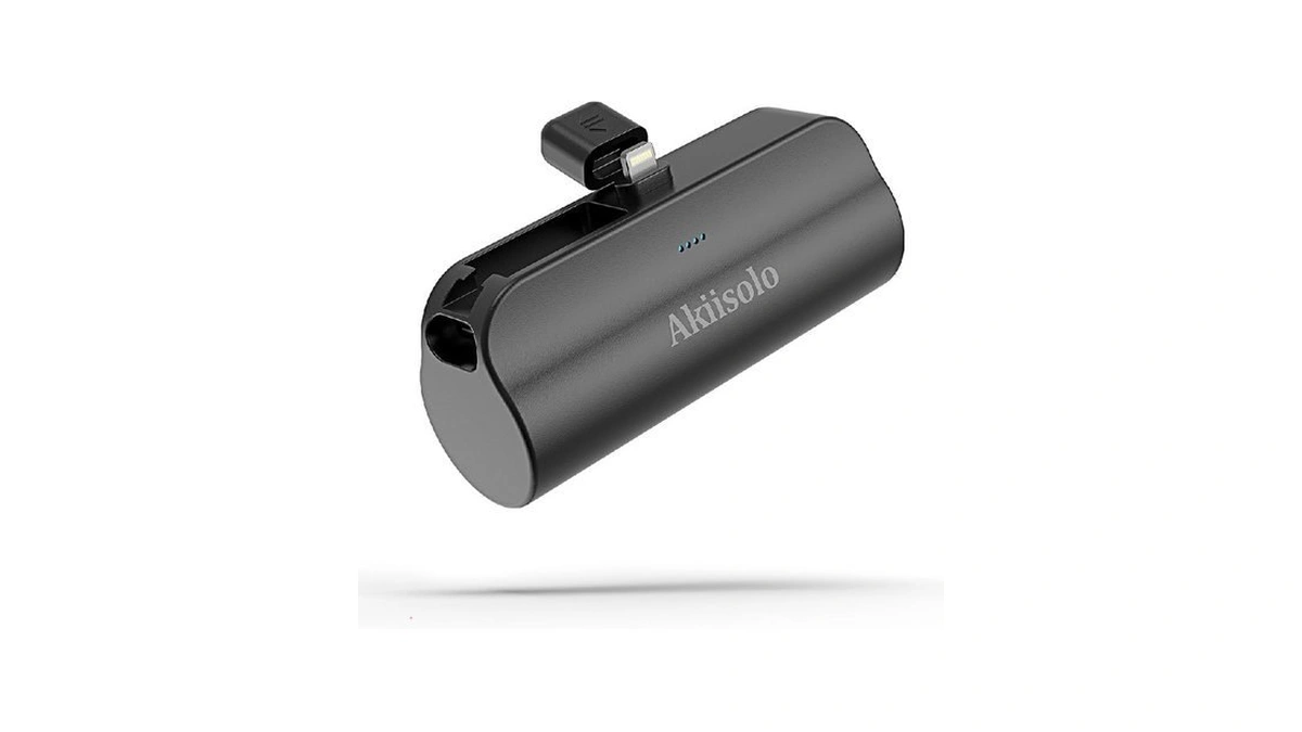 Akiisolo Portable Charger For Iphone With Dual Infterface, 5000mah Mini