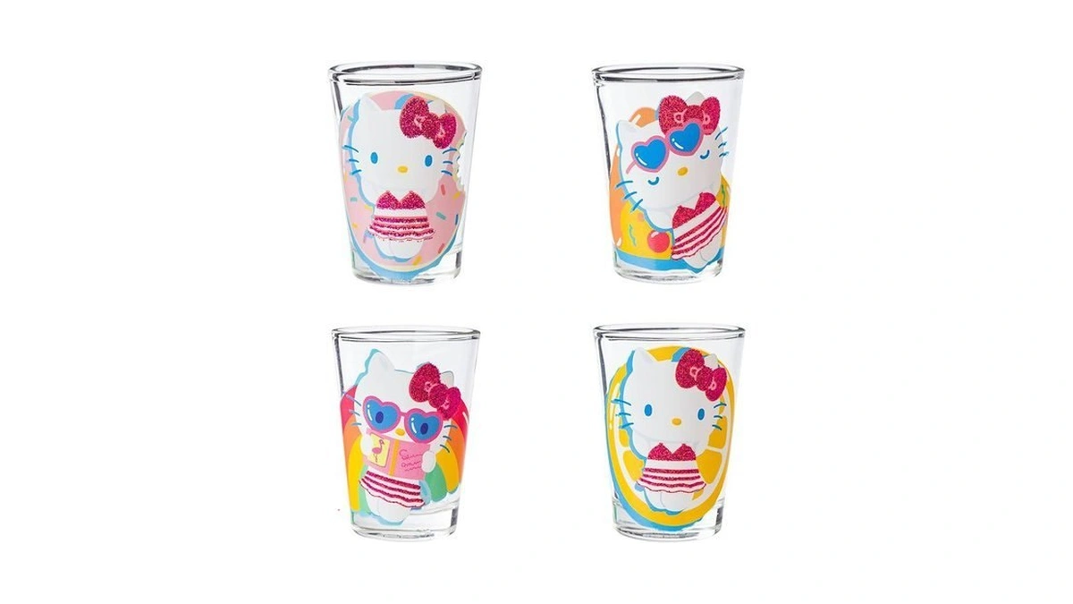 Silver Buffalo Sanrio Hello Kitty Summer Pool Floatie Glitter 4