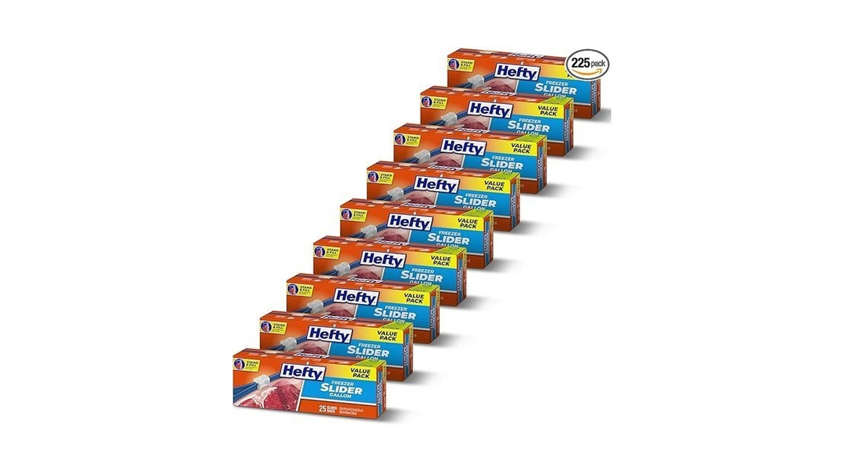 Hefty Slider Freezer Storage Bags, Gallon Size, 25 Count (pack