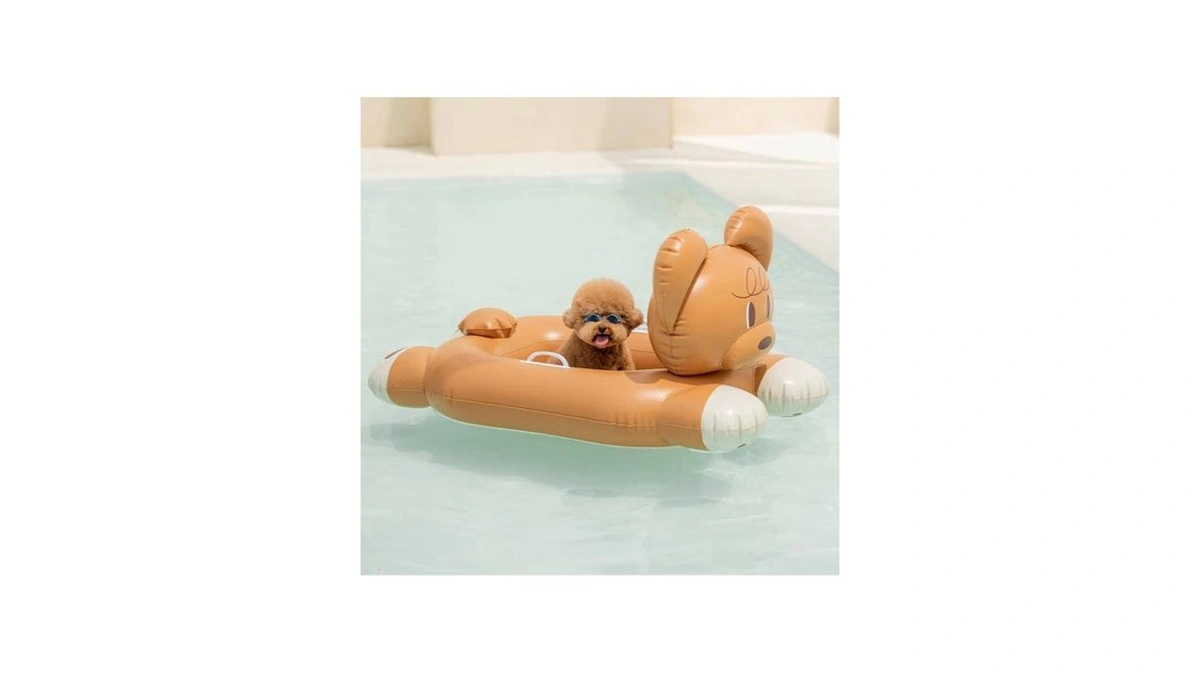 Petrium Dog Pool Float Raft, Inflatable Swimming Float For Summer,