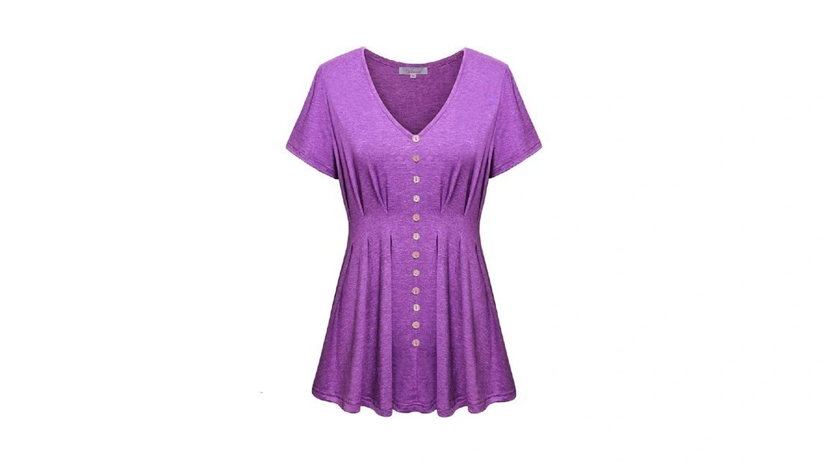 Axbyczd Fashion Tops For Women 2026 Short Sleeve V Neck