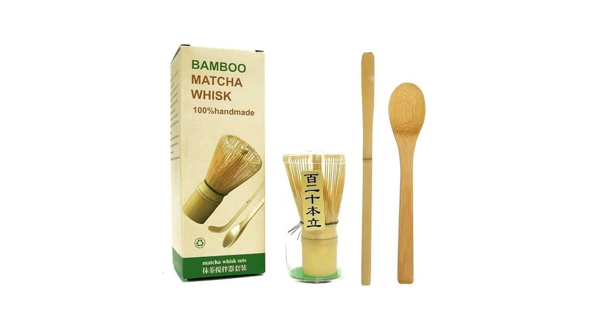 Matcha Whisk Set - With Bamboo Whisk And Tea Spoon