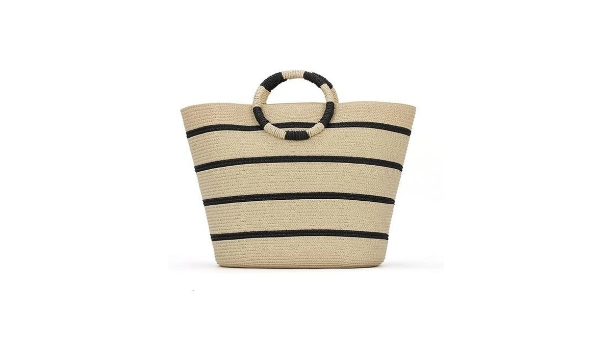 Sukutu Large Straw Tote Bag For Women Rattan Woven Handbag