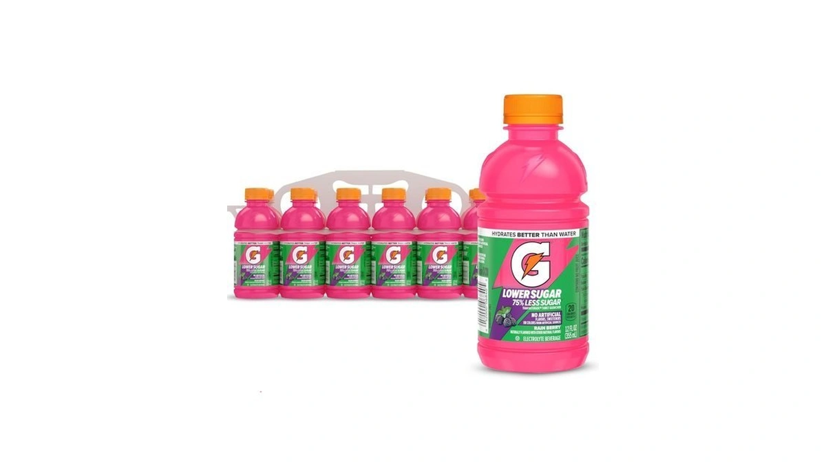 Gatorade Lower Sugar Electrolyte Sports Drink, Rain Berry, 12 Fl