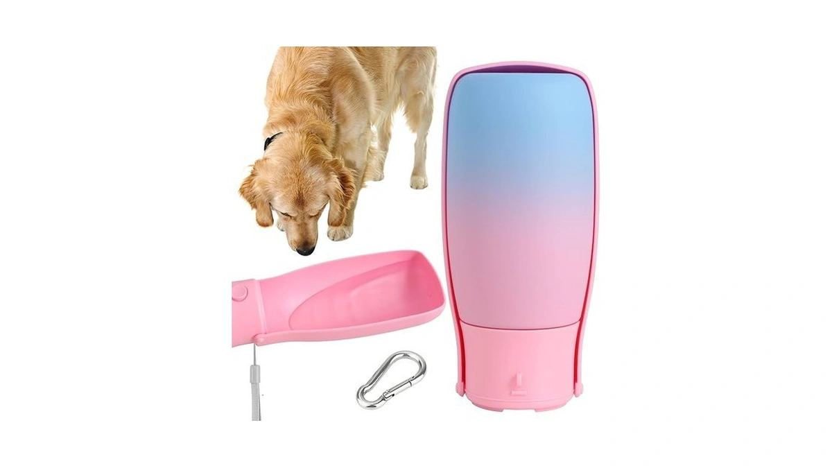 Vepouyu Dog Water Bottle, Travel Puppy Water Bowl, Leak Proof