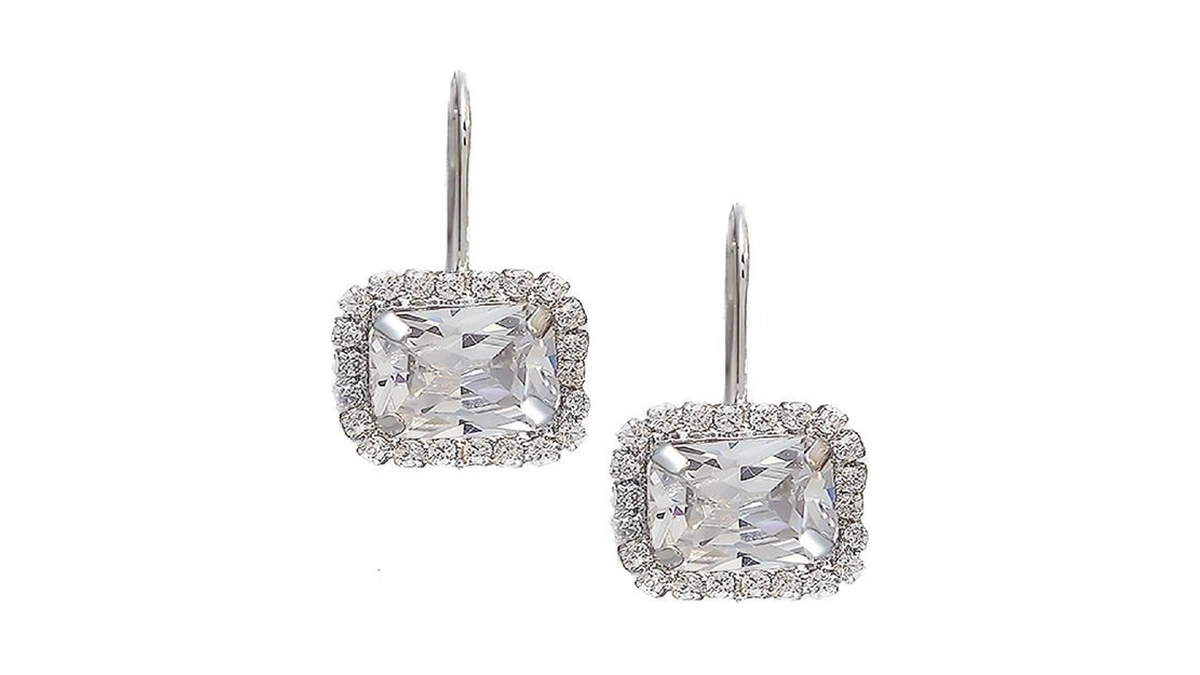 Cubic Zirconia Simulated Diamond Drop Dangle Earrings For Women Dangle