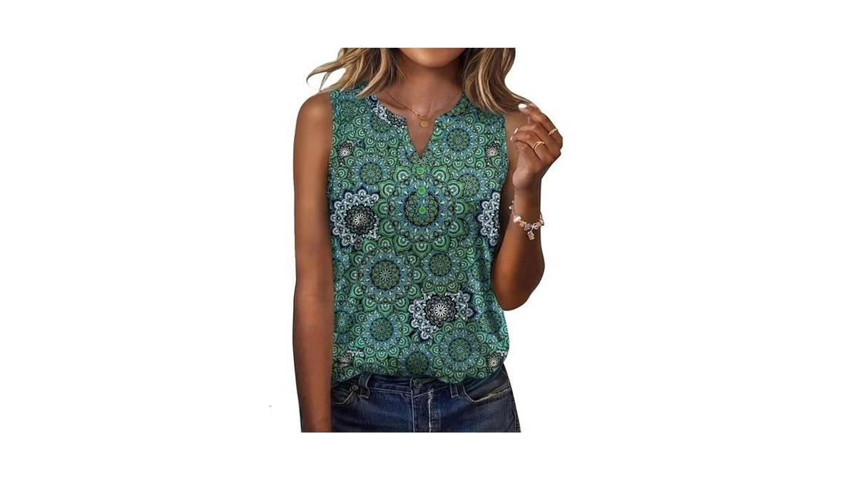 Zeagoo V Neck Tank Tops For Women Boho Floral Cute
