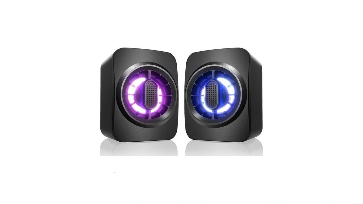Offsir Computer Speakers,rgb Pc Speakers, Usb Powered 3.5mm Aux Speaker