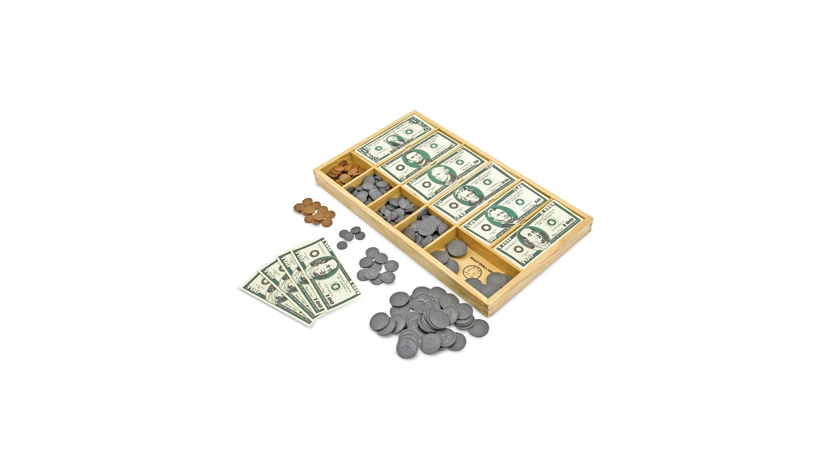 Melissa & Doug Play Money Set - Educational Toy With