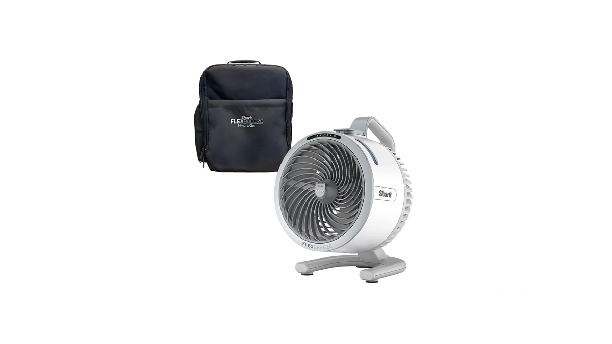 Shark Flexbreeze Hydrogo Fan & Travel Bag — Ultra-powerful Portable