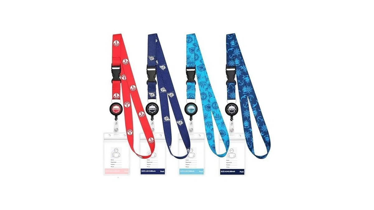 4 Pack Detachable Lanyards For Cruise Ship Cards Cute Cruise