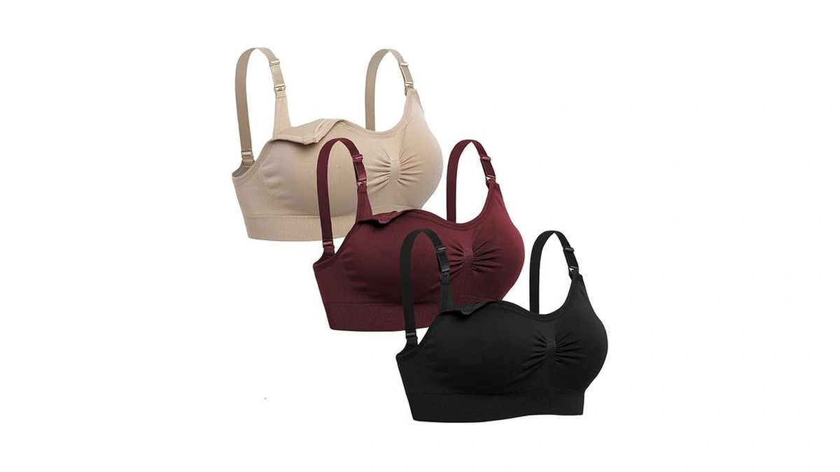 Lataly Womens Seamless Nursing Bra Sleeping Maternity Bralette For Breastfeeding