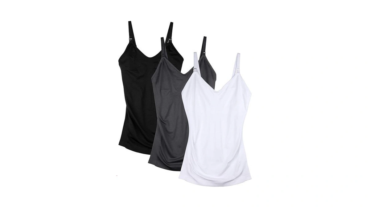 Daisity Womens Maternity Nursing Tank Cami For Breastfeeding With Adjustable